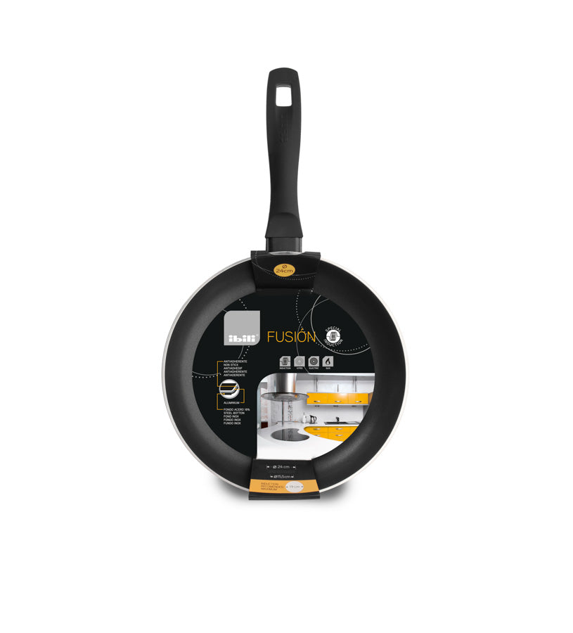 Ibili Fusion Induction Ready Aluminium Non-Stick Frying Pan with Soft Touch Handle