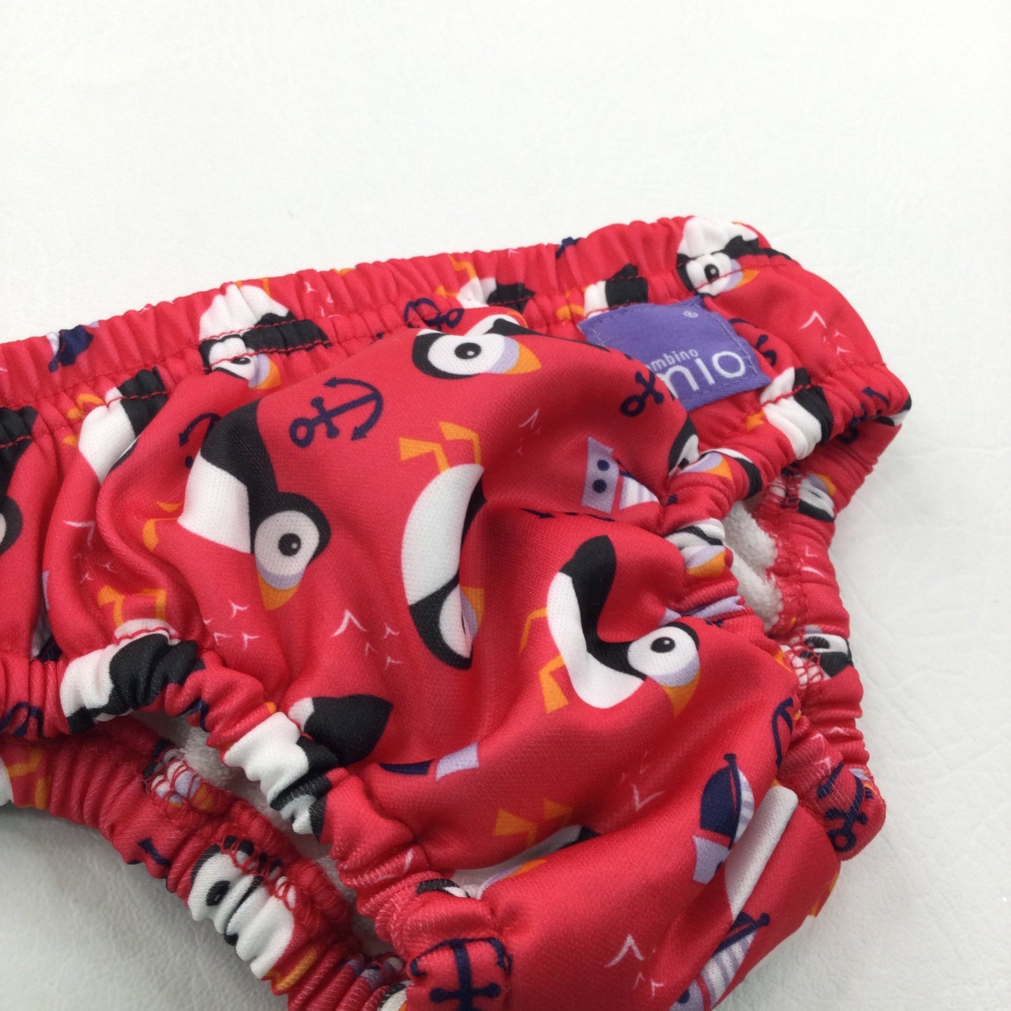 Puffins Red Waterproof Swim Nappy for Girls 6-9 Months