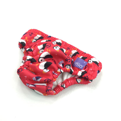 Puffins Red Waterproof Swim Nappy for Girls 6-9 Months