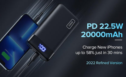 INIU 20000mAh 22.5W PD Fast-Charging Power Bank