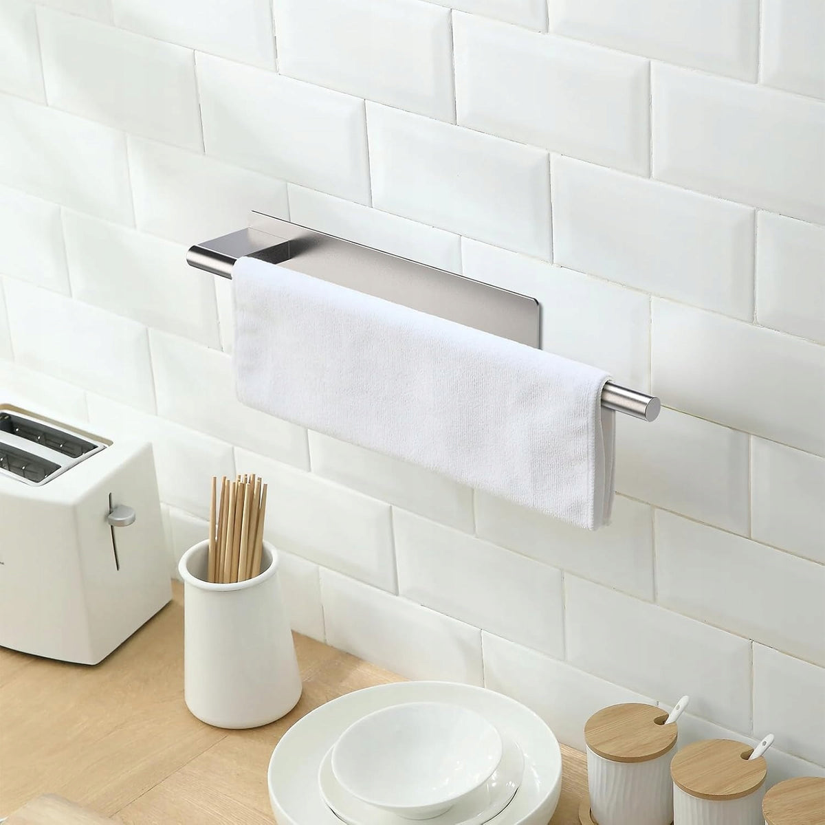 Ibergrif M34453A Self-Adhesive Towel Rail 39cm