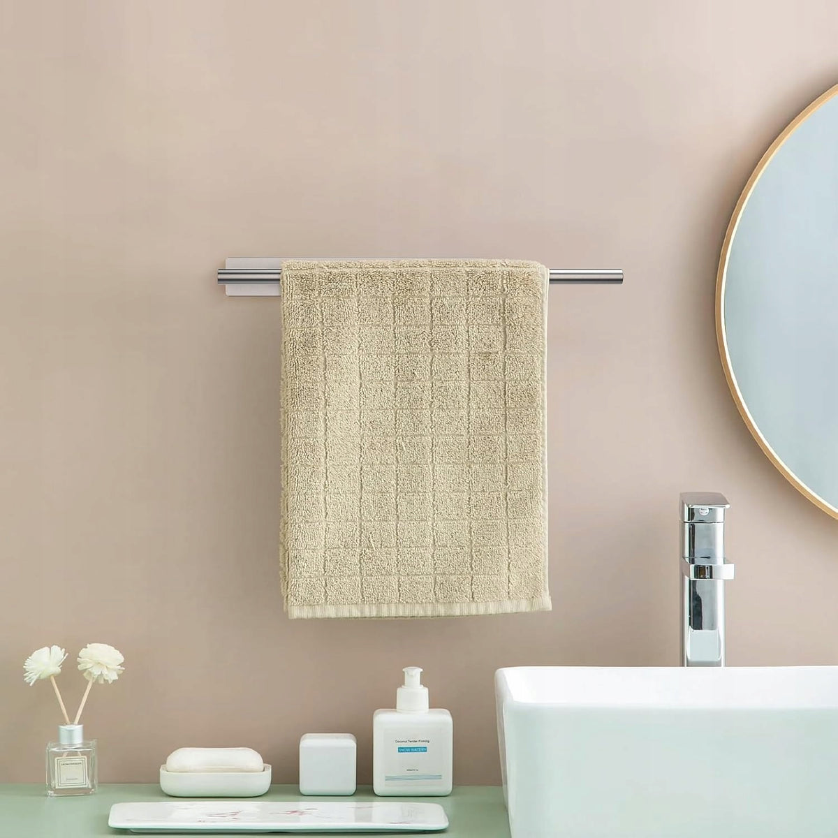 Ibergrif M34453A Self-Adhesive Towel Rail 39cm