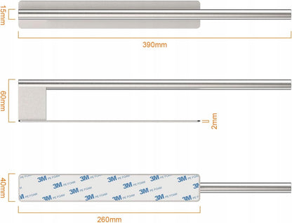 Ibergrif M34453A Self-Adhesive Towel Rail 39cm