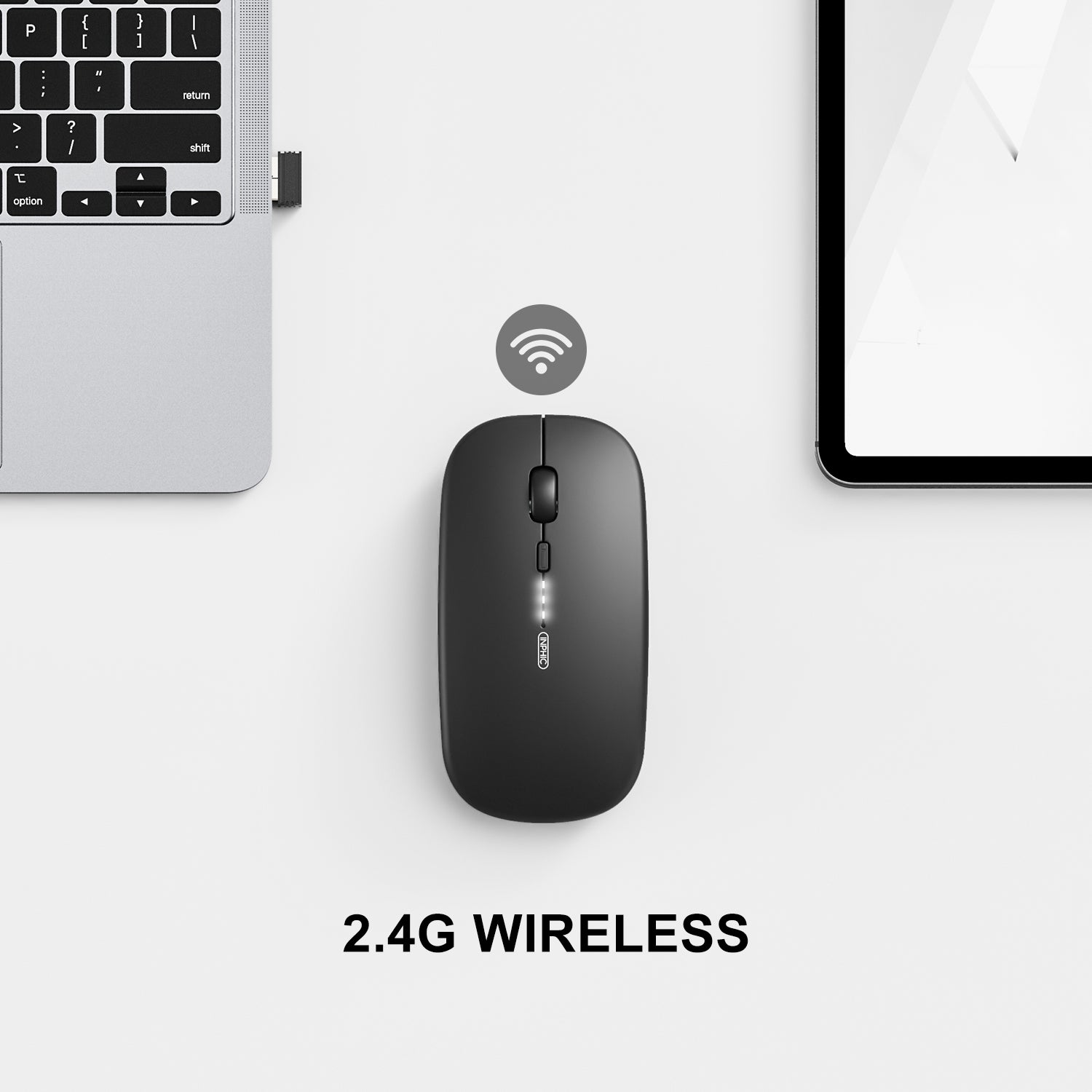 Inphic M1P Ultra Slim 2.4G Wireless Mouse Rechargeable Silent
