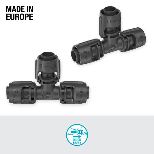 GARDENA 13201-26 13 mm Micro-Drip-System T-Joint 2-Pack