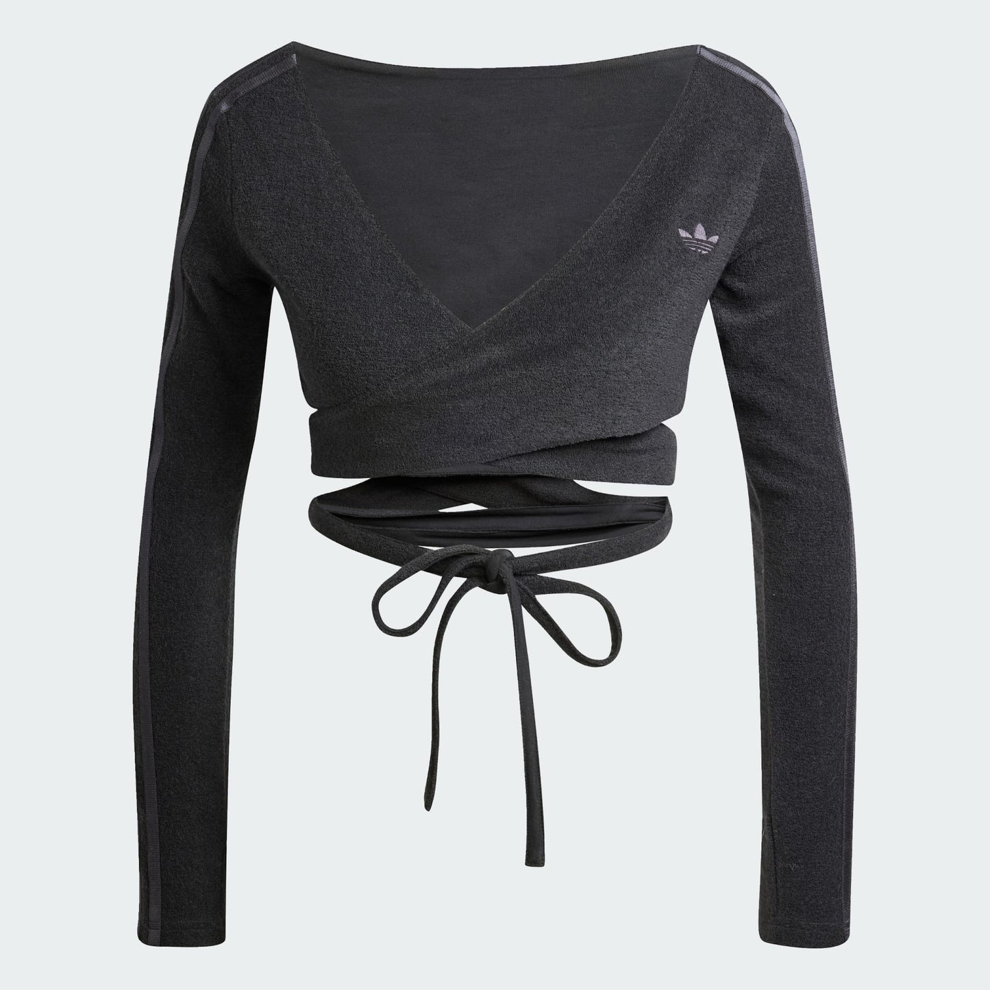 adidas Women's Grey Wraparound Long Sleeve Cardigan - Super-Soft Comfort Top