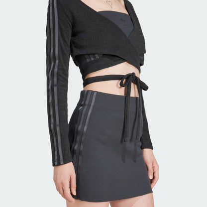 adidas Women's Grey Wraparound Long Sleeve Cardigan - Super-Soft Comfort Top