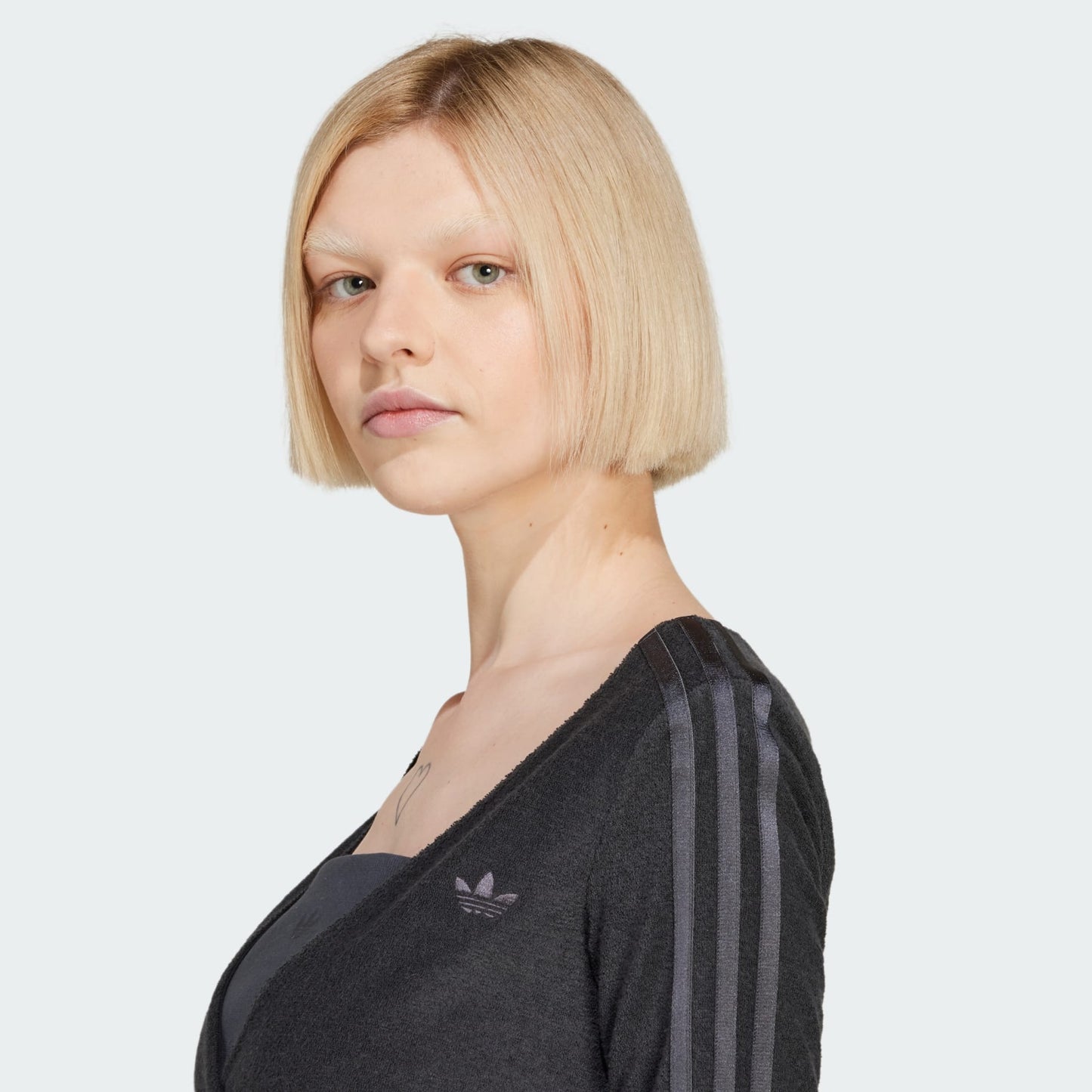 adidas Women's Grey Wraparound Long Sleeve Cardigan - Super-Soft Comfort Top