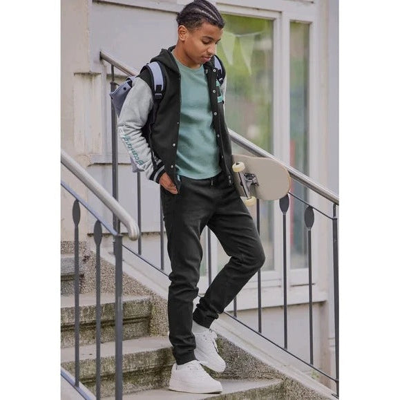 pepperts Kids' Sweat Denim Joggers Black 158-164
