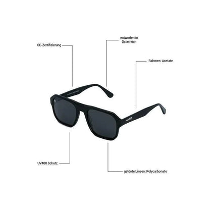 Joph Phillys BLK Black Sunglasses: Stylish UV400 Protection for Everyday Wear - Gomix Brands Outlet