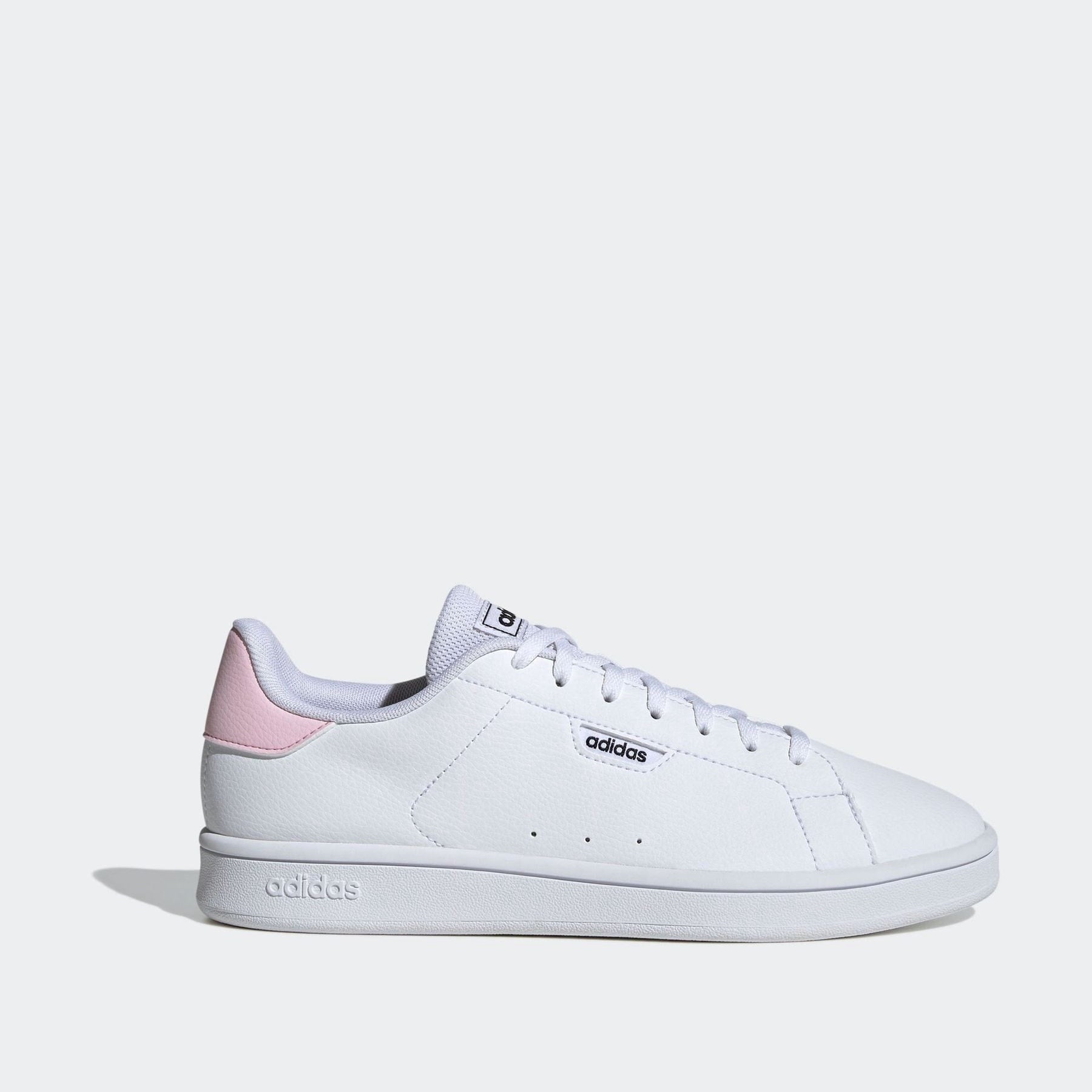adidas White Urban Courts Retro-Inspired Lightweight Breathable Comfort Sneakers