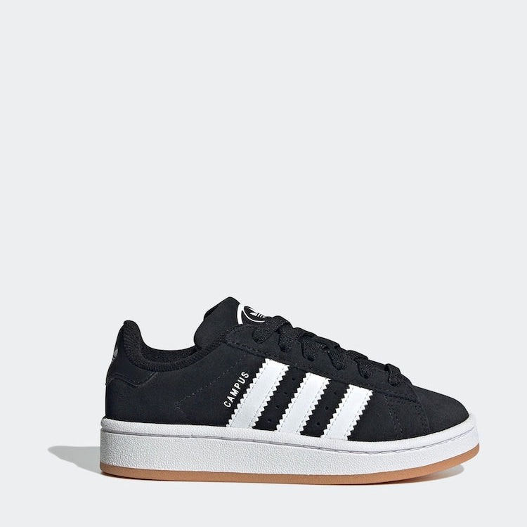 Kids' adidas Originals Black Campus 00s Suede Elastic Lace Trainers
