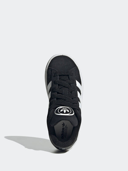 Kids' adidas Originals Black Campus 00s Suede Elastic Lace Trainers