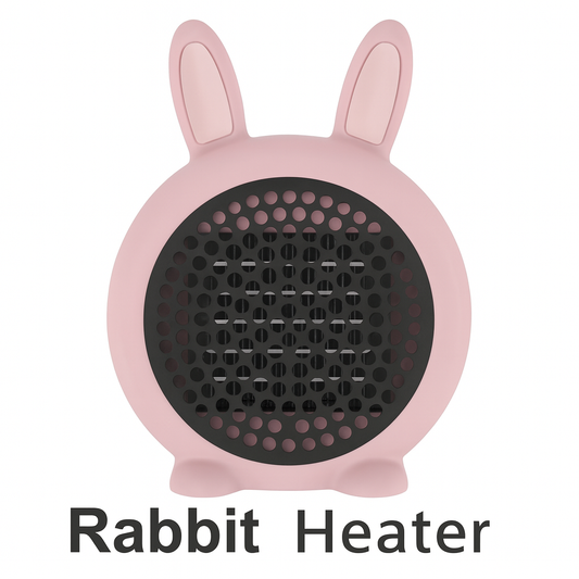 Compact Rabbit Design 800W Electric Space Heater with Tip-Over & Overheat Safety