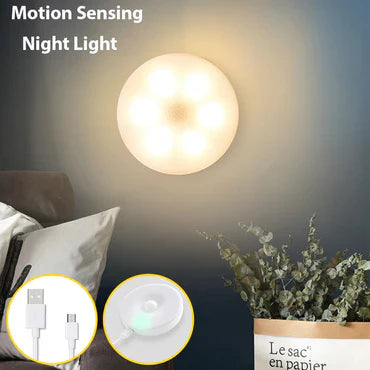 SmartSensor 6-Pack LED Sensor Night Light USB Rechargeable