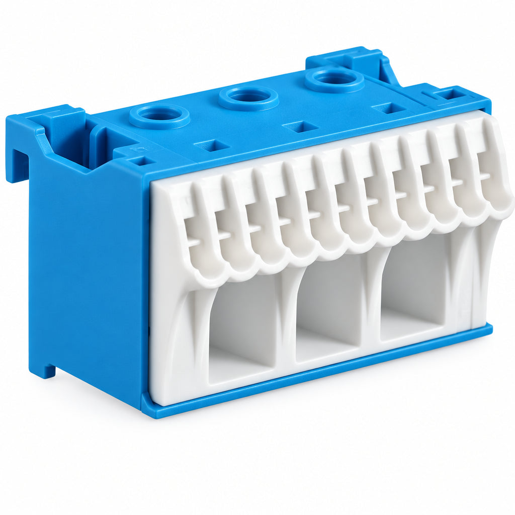 Hager KN14N QuickConnect Neutral Terminal 14 Connections Blue