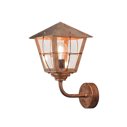 Fenix E27 Max 60W Copper Outdoor Wall Luminaire Smoked Acrylic Glass