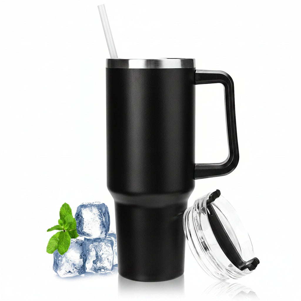 Travel Mug BLK Thermal Mug with Straw Pink 1200 ml