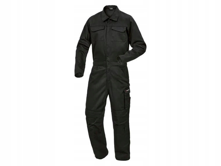 Parkside Men's Black Durable Work Overalls with Multi-Pockets, Size M/48