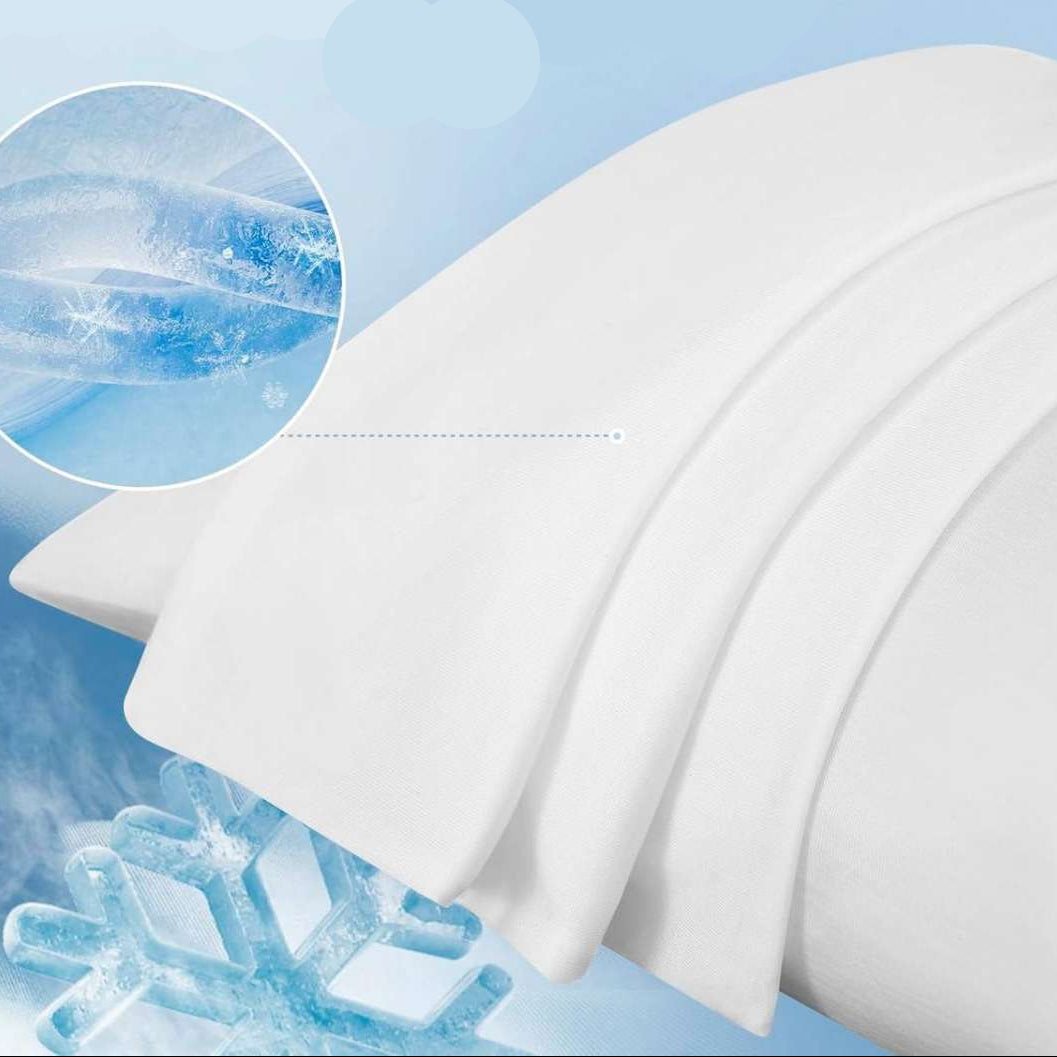 Cooling Pillowcase Set of 2 with Breathable Fiber