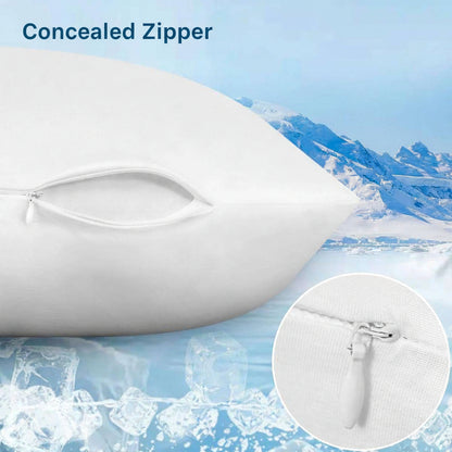 Cooling Pillowcase Set of 2 with Breathable Fiber