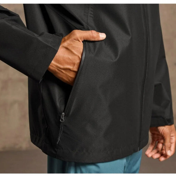Men's All-Weather Jacket Windproof Waterproof Black L