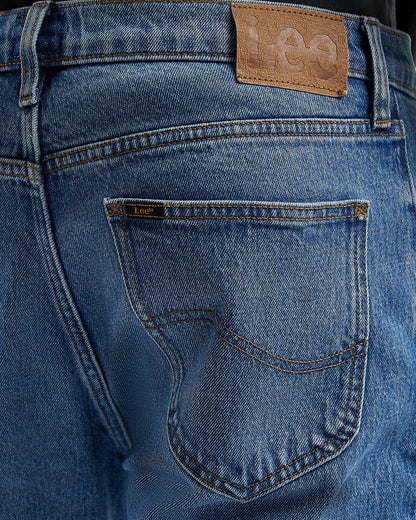 Lee West Relaxed Straight Men's Blue Denim Jeans – Sustainable Comfort