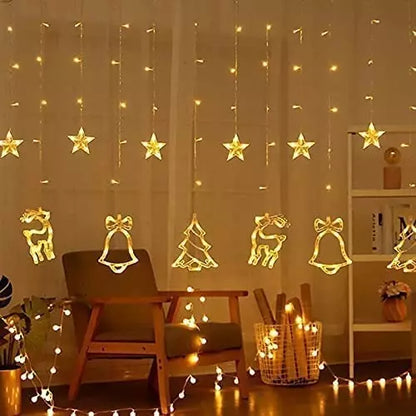 NSCC 5 W LED Curtain String Lights Warm White