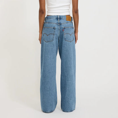 Classic Levi's High-Waisted Straight Leg Denim Jeans - Light Blue