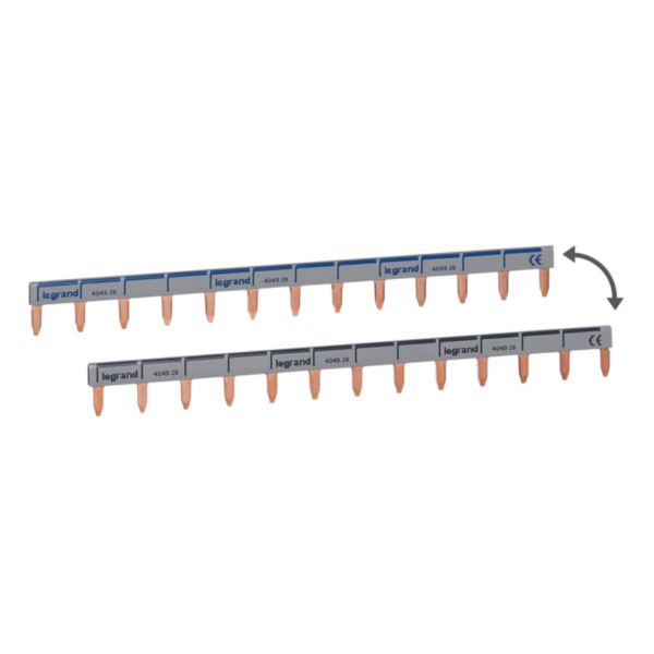 Legrand HX³ Prong-Type Supply Busbar 1P+N 63A 400V 220mm