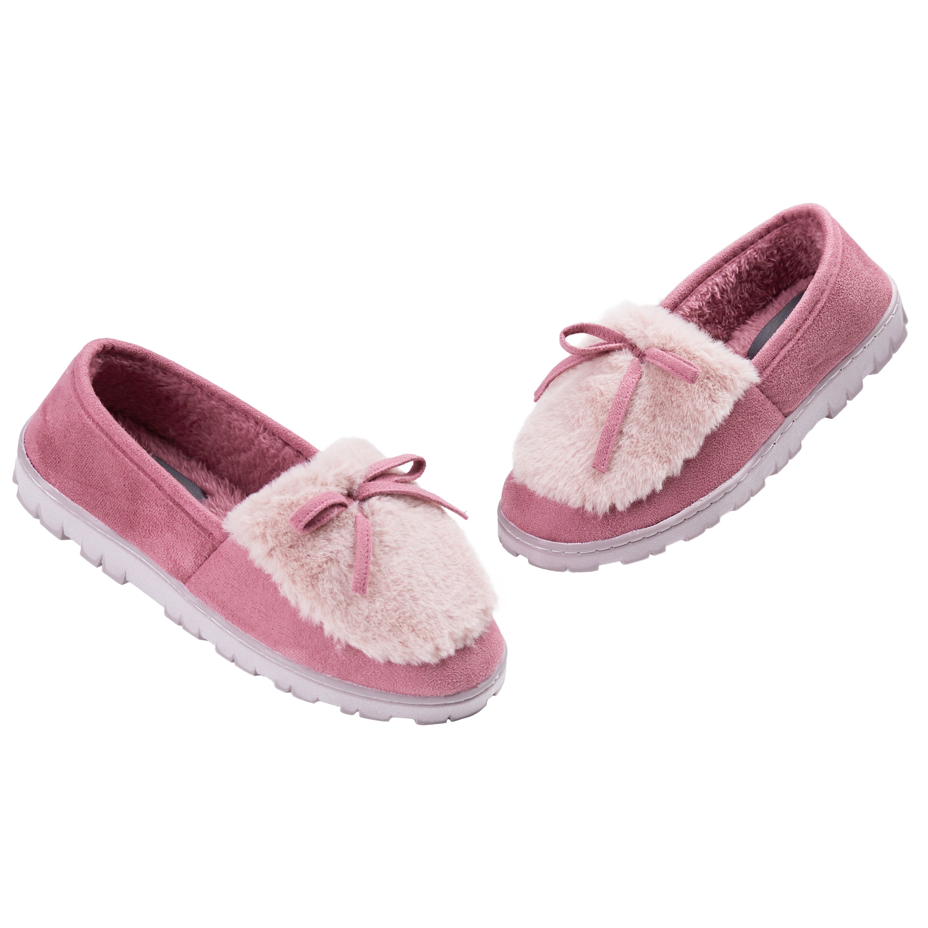 Fluffy DUNLOP Women's Indoor House Slippers – Cozy Non‑Slip Comfort