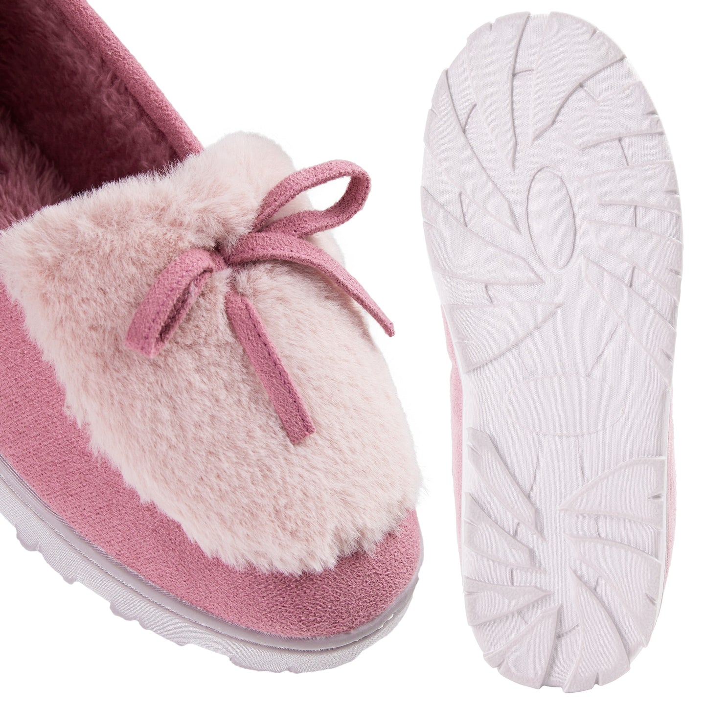 Fluffy DUNLOP Women's Indoor House Slippers – Cozy Non‑Slip Comfort