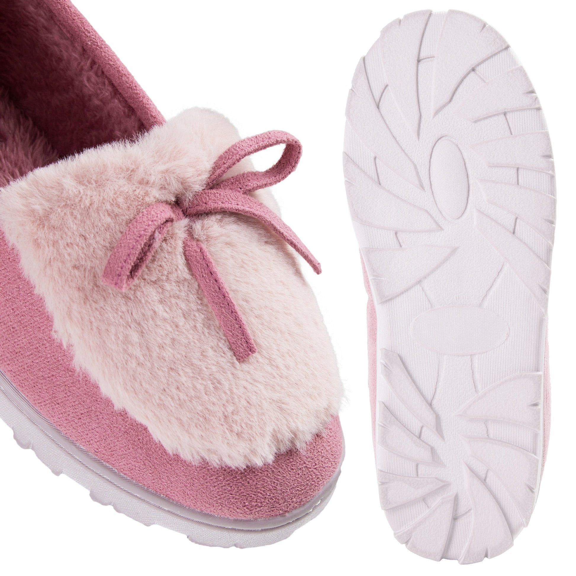 Fluffy DUNLOP Women's Indoor House Slippers – Cozy Non‑Slip Comfort