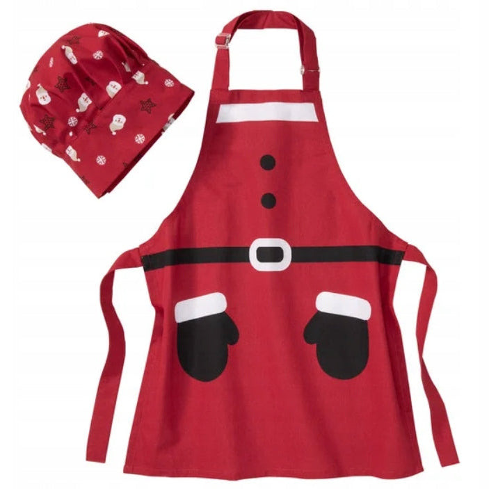 Livarno Home Kids' Chef Apron & Hat Set Red