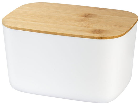 Livarno Home Cosmetic Organizer With Bamboo Lid White
