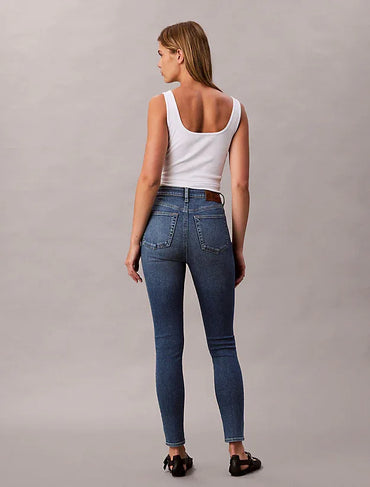 Calvin Klein Women's High Rise Skinny Jeans - Powerstretch Denim, Vintage Blue Wash - Gomix Brands Outlet