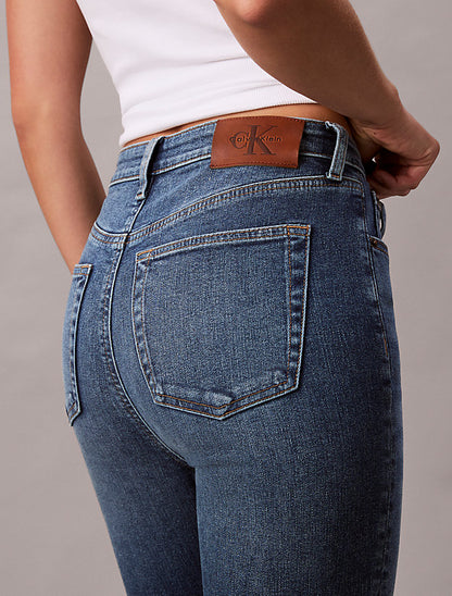 Calvin Klein Women's High Rise Skinny Jeans - Powerstretch Denim, Vintage Blue Wash