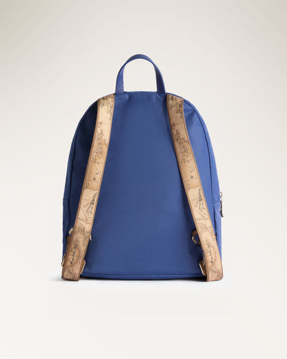 Denim Blue Backpack with Contrast Straps – 1st Class