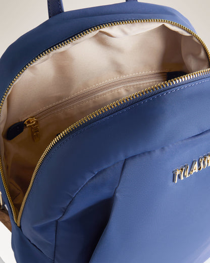 Denim Blue Backpack with Contrast Straps – 1st Class