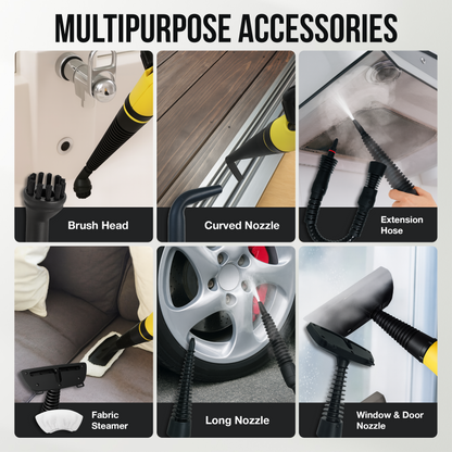 Comforday Multi-Purpose Handheld Pressurized Steam Cleaner 1050W with 9 Accessories