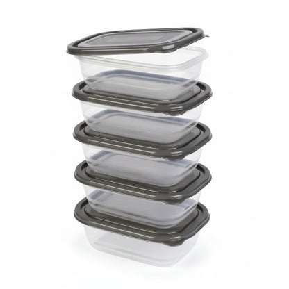 Livarno Home Food Storage Containers 5-Piece 0.6 L Plastic