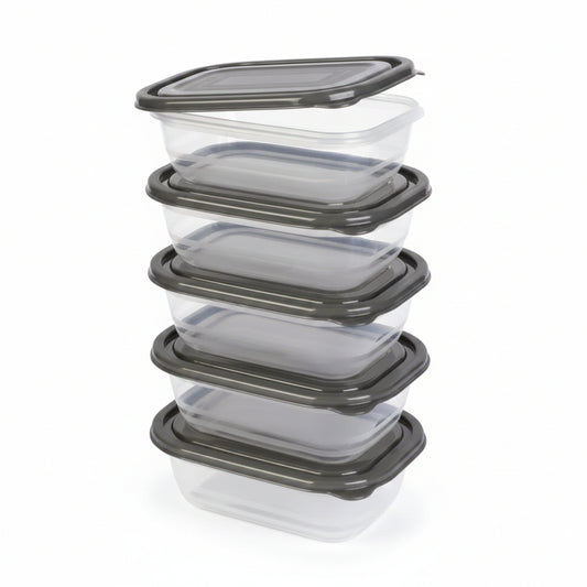 Livarno Home Food Storage Containers 5-Piece 0.6 L Plastic