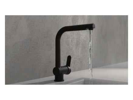 Schutte London Matte Black Kitchen Faucet with Pull-Out Spray Head