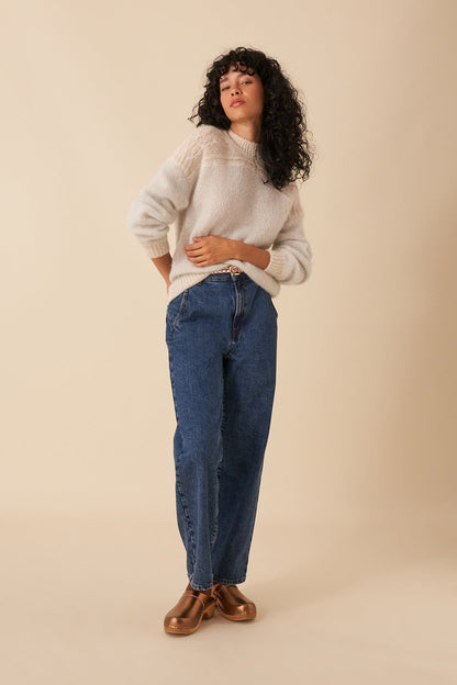 Des Petits Hauts Loumi Women's Comfortable Straight Denim Jeans - Classic Everyday Style