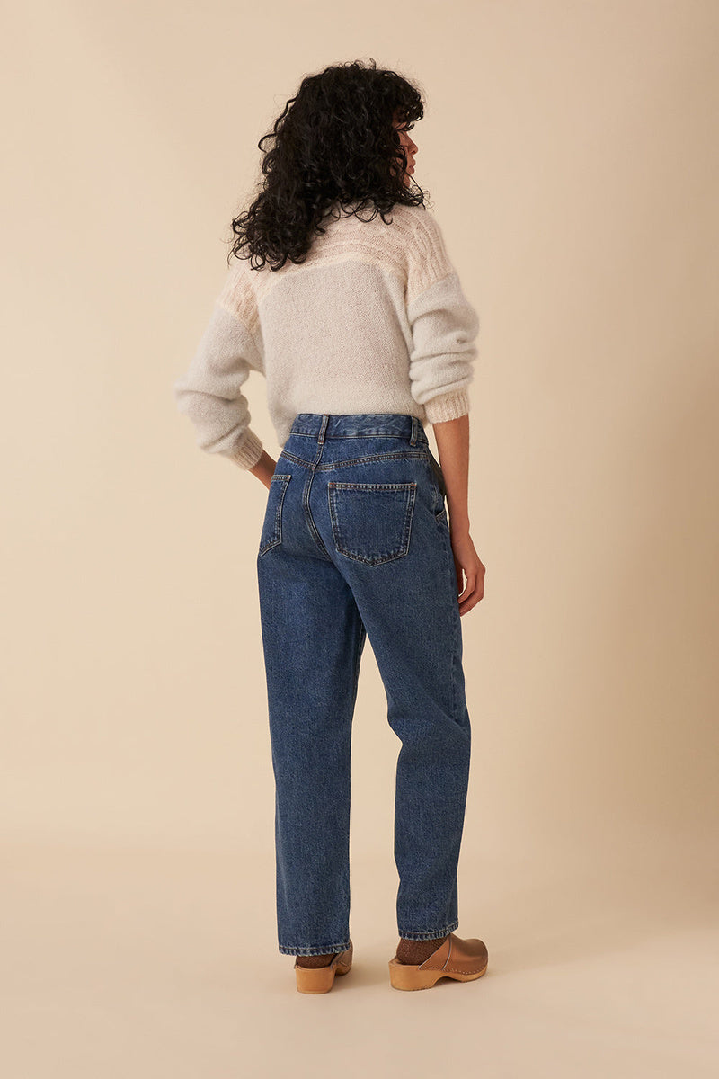 Des Petits Hauts Loumi Women's Comfortable Straight Denim Jeans - Classic Everyday Style