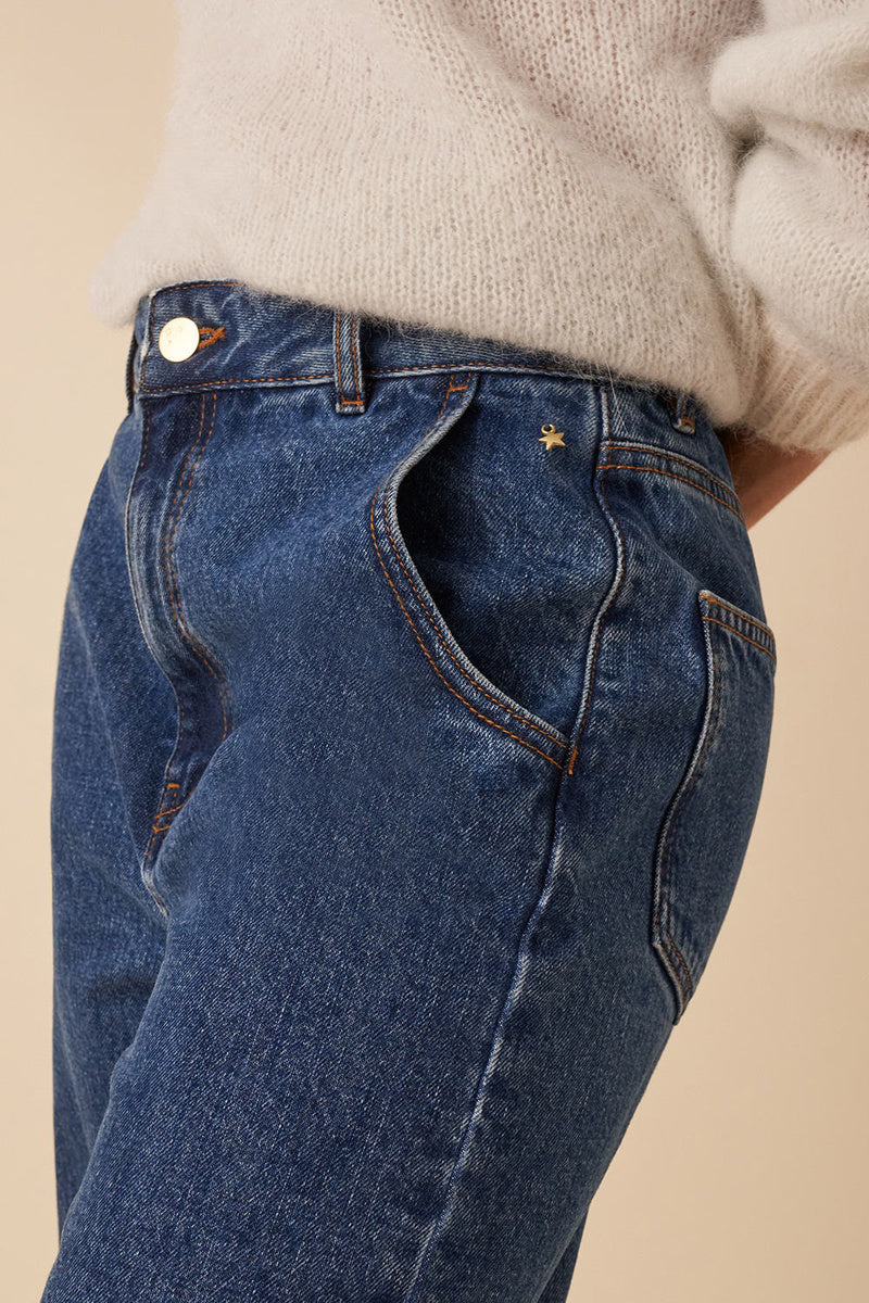 Des Petits Hauts Loumi Women's Comfortable Straight Denim Jeans - Classic Everyday Style