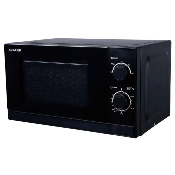 Sharp R-200BKW Countertop Solo Microwave 20L 800W