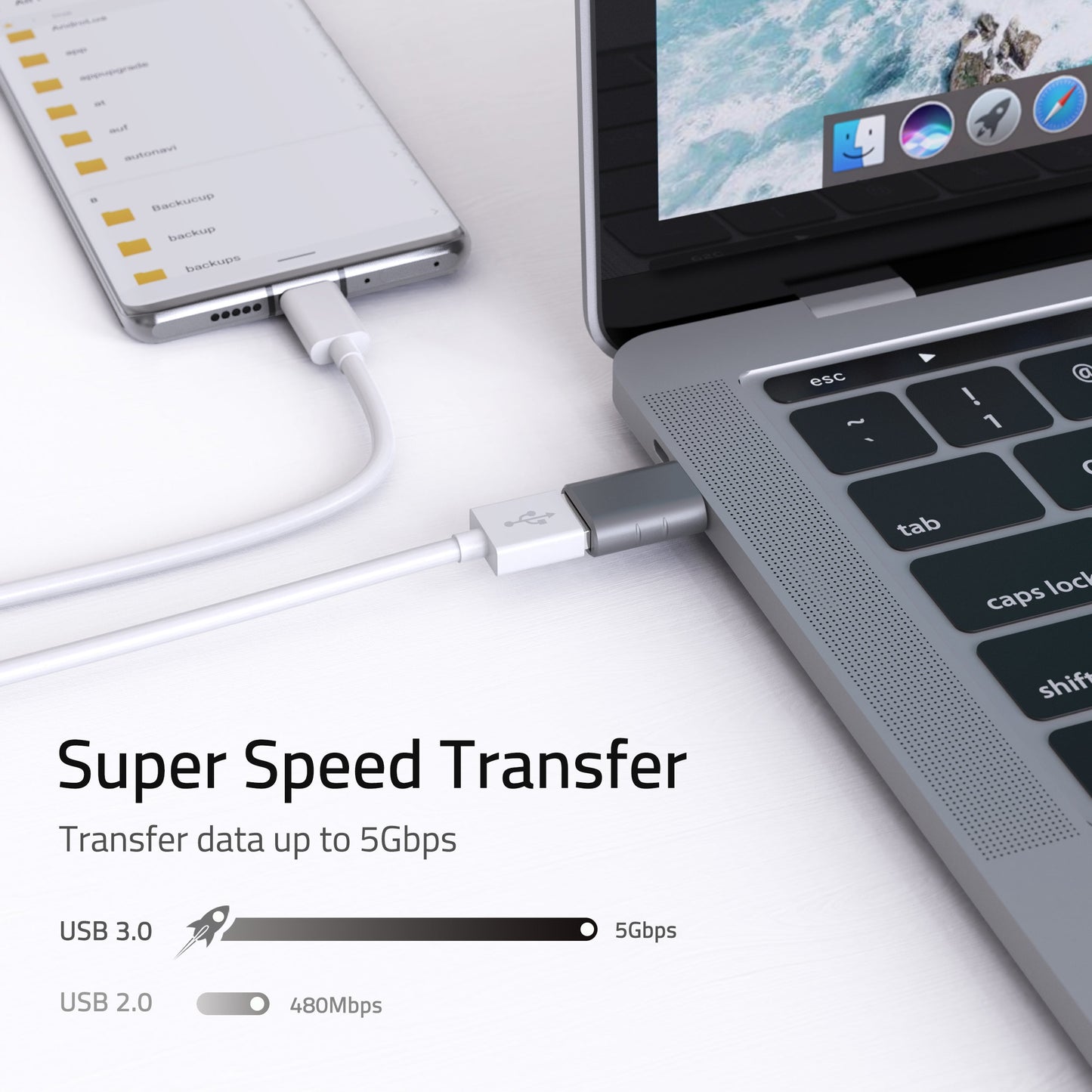 USB-C to USB 3.0 Adapter 2-Pack