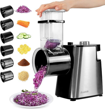 Anatole VSX-S  5-in-1 Electric Salad Shooter Vegetable Cutter Grater