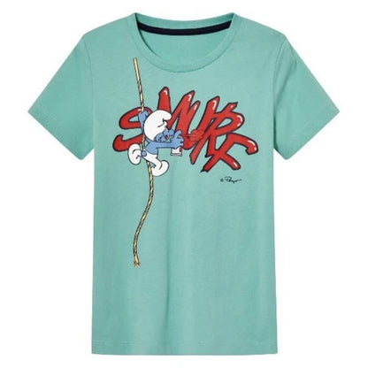 Smurfs Boys Short Sleeve T-Shirt and Lounge Pants Set Cartoon